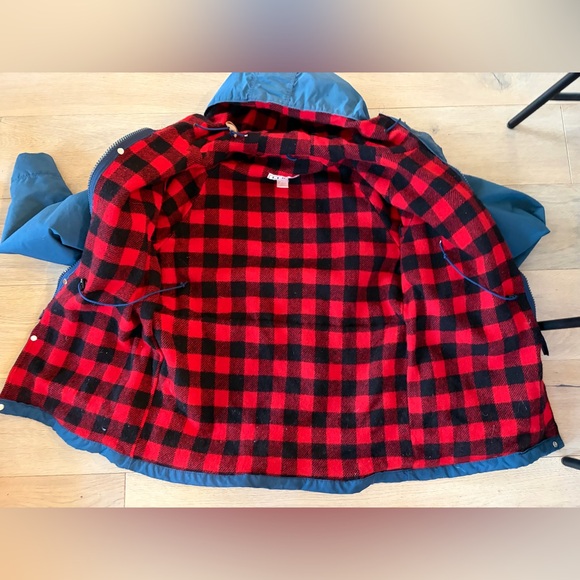 LL Bean vintage made in USA wool nylon Baxter State Park buffalo plaid check - L - Picture 8 of 8